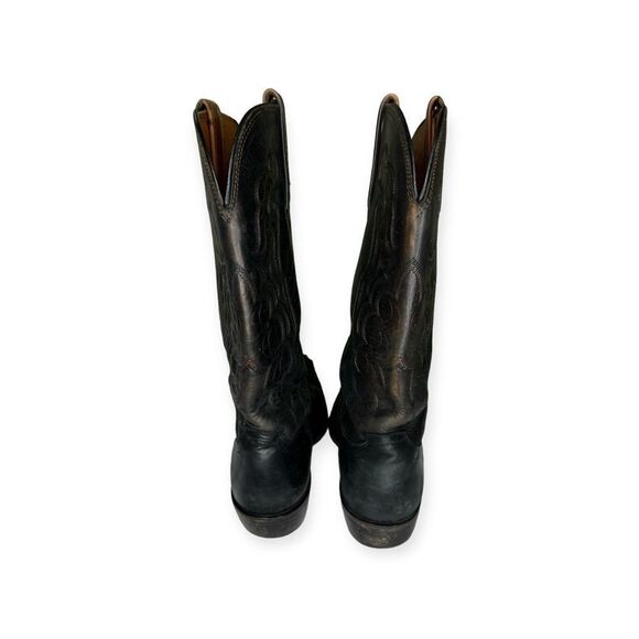 Lucchese Men’s Cowboy Boots Size 8.5 Black Good Condition Leather Crocodile - Picture 6 of 10